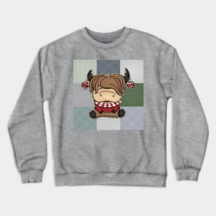 Highland Cow With Red Scarf | Merry Christmas 2022 Crewneck Sweatshirt